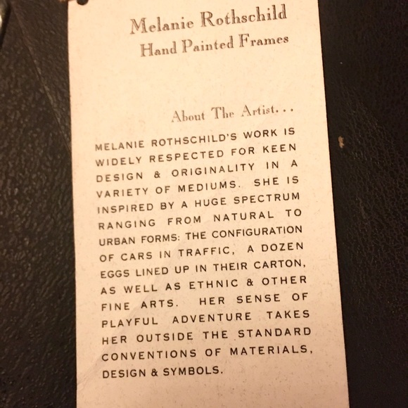 Melanie Rothschild Hand Painted Metallic Textured Wood Frame - Picture 6 of 6